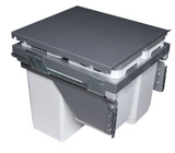 Vibo Globe Pull-Out Trash Can 18 in. 49L with 3 bins