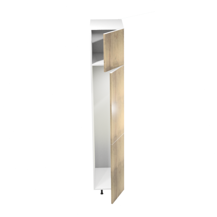 Armoire haute universelle blanc 4 tablettes + rangement balais Major L.80 x  H.182 x P.44 cm