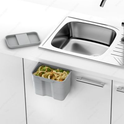 AOSION Bac à compost de comptoir de cuisine, bac à compost de comptoir avec  couvercle, bac à compost de cuisine d'intérieur, récipient à composteur de  comptoir, seau à déchets alimentaires pour cuisine