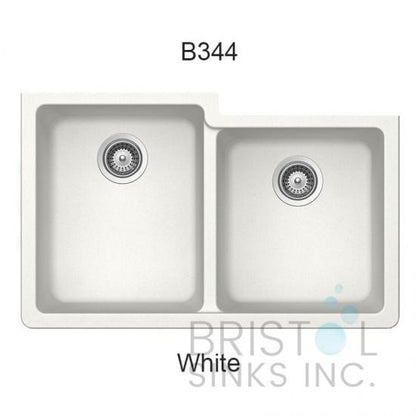 Évier à deux cuves décalées undermount Granit Virtuo - Kwizine en stock
