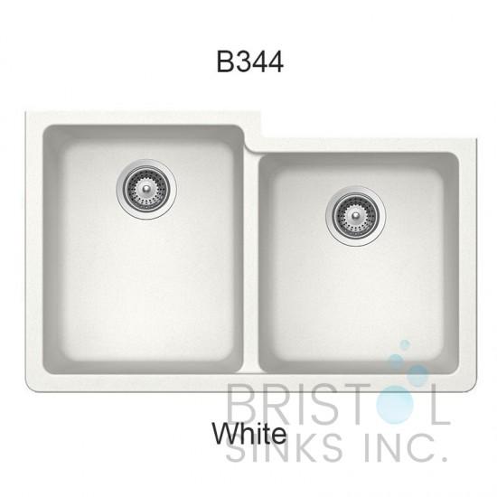 Évier à deux cuves décalées undermount Granit Virtuo - Kwizine en stock