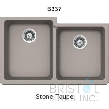 Évier à deux cuves décalées undermount Granit Virtuo - Kwizine en stock