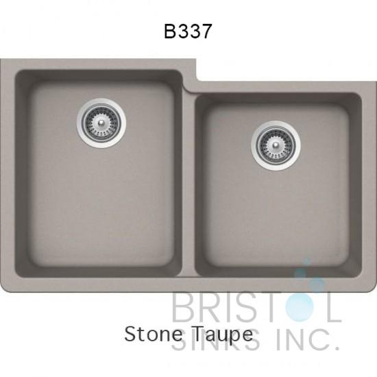 Évier à deux cuves décalées undermount Granit Virtuo - Kwizine en stock