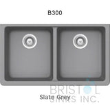 Évier à double égouttoir à montage sous plan Virtuo Granite - Kwizine en stock