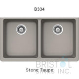 Évier à double égouttoir à montage sous plan Virtuo Granite - Kwizine en stock