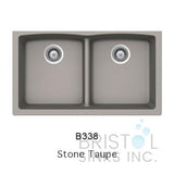 Évier double à cuve profonde et sous-plan Virtuo Granite - Kwizine en stock