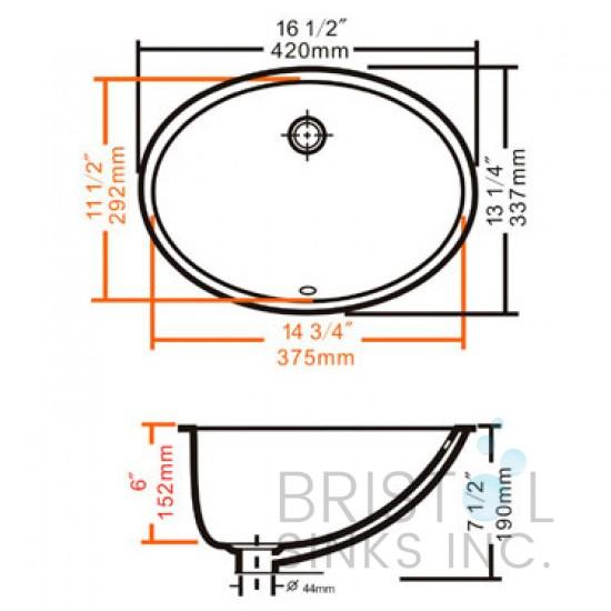 Lavabo ovale B601-SM - Kwizine en stock